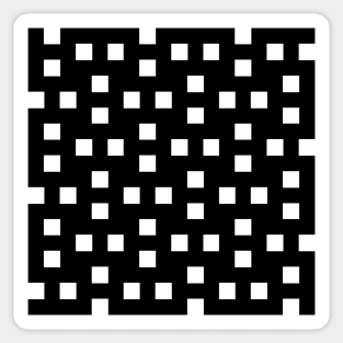 Four H Black and White Patchwork Pattern Sticker